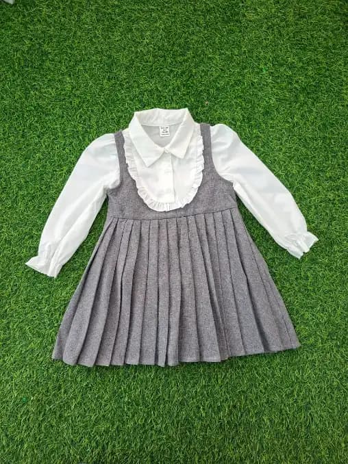 Grace Pleated Pinafore Set